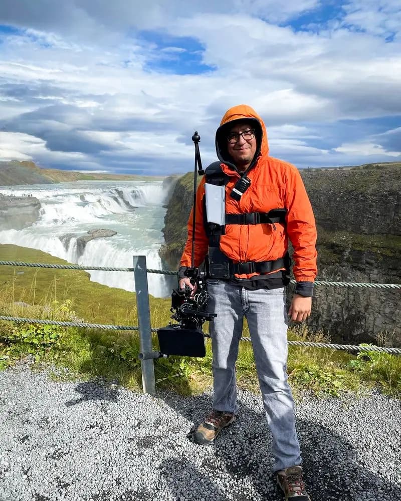 Founder Michael Valverde at Gullfoss